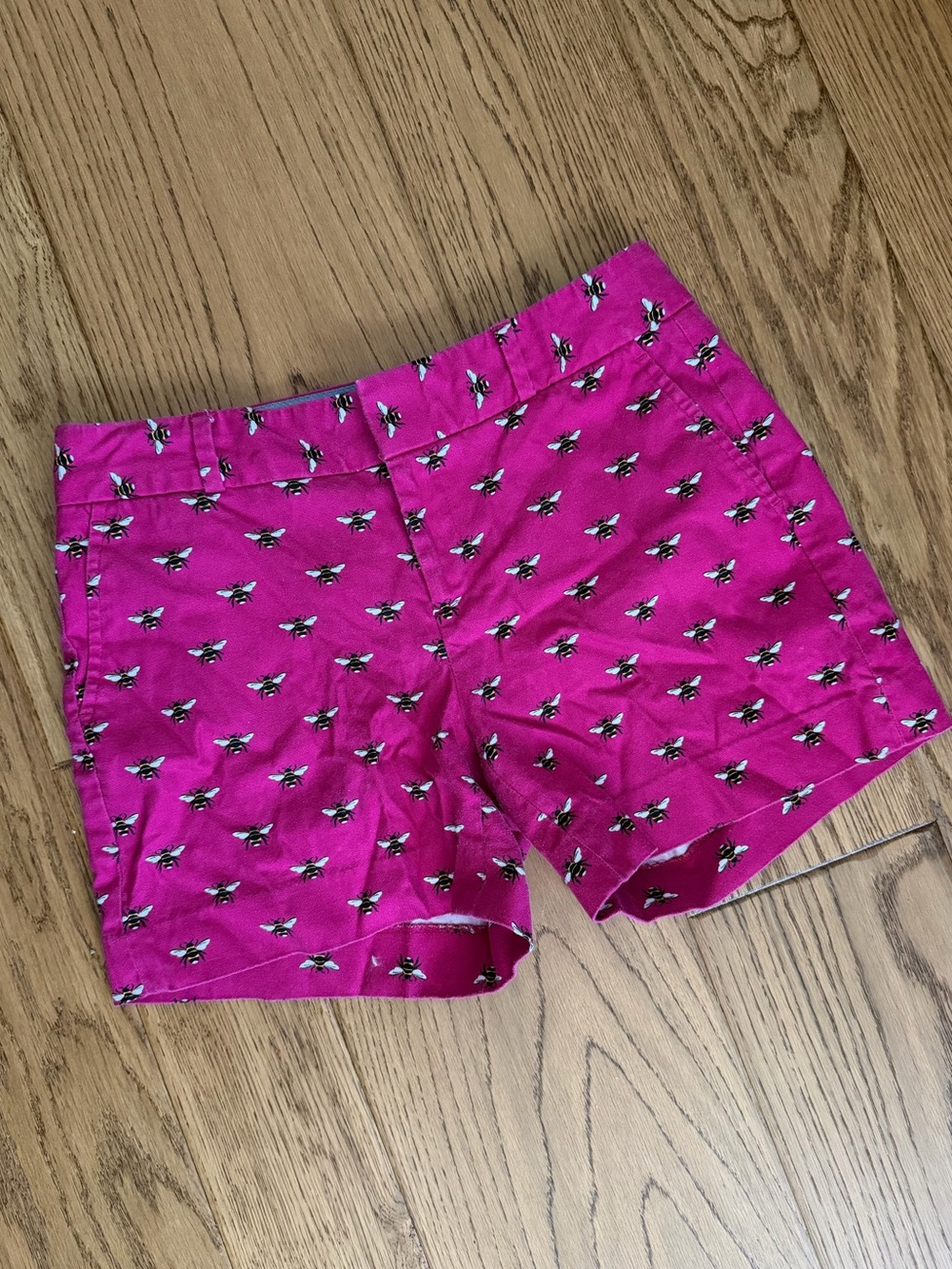 Women’s Fuchsia Bumble Bee Print Shorts